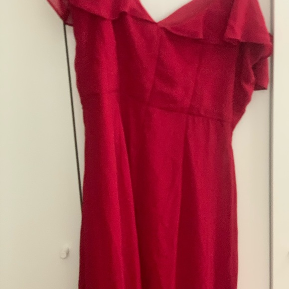 Elegant burgundy wedding bridesmaid dress - Picture 8 of 16